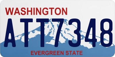 WA license plate ATT7348