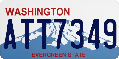 WA license plate ATT7349