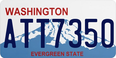 WA license plate ATT7350