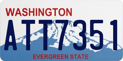 WA license plate ATT7351