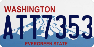 WA license plate ATT7353