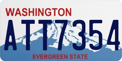 WA license plate ATT7354