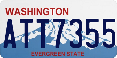 WA license plate ATT7355