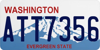 WA license plate ATT7356