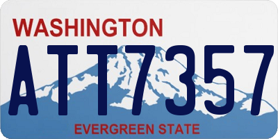 WA license plate ATT7357
