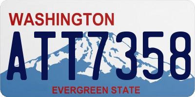 WA license plate ATT7358