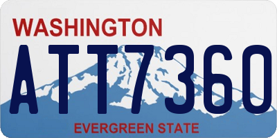 WA license plate ATT7360