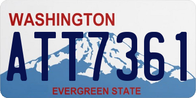 WA license plate ATT7361