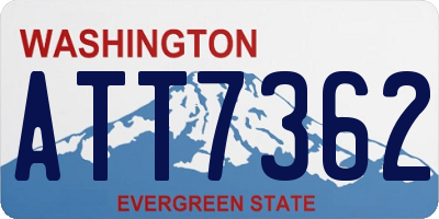 WA license plate ATT7362