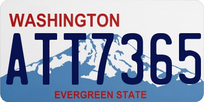 WA license plate ATT7365