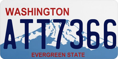 WA license plate ATT7366