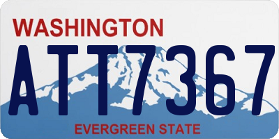 WA license plate ATT7367