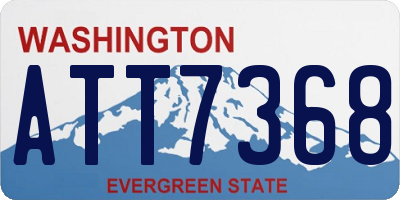 WA license plate ATT7368