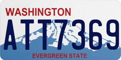 WA license plate ATT7369