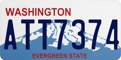 WA license plate ATT7374