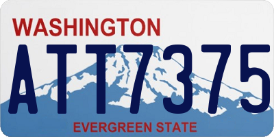 WA license plate ATT7375