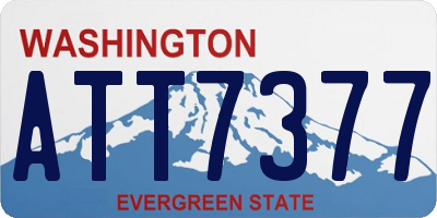 WA license plate ATT7377