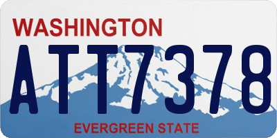 WA license plate ATT7378