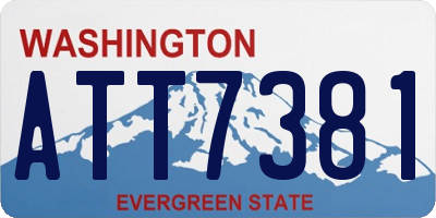 WA license plate ATT7381