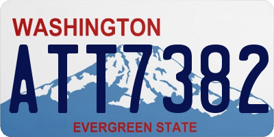 WA license plate ATT7382
