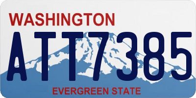 WA license plate ATT7385