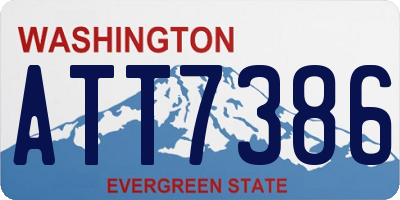 WA license plate ATT7386