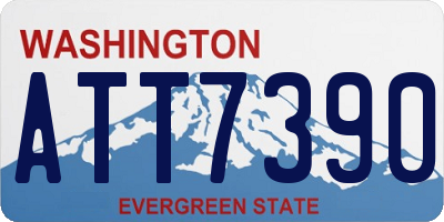 WA license plate ATT7390