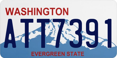 WA license plate ATT7391