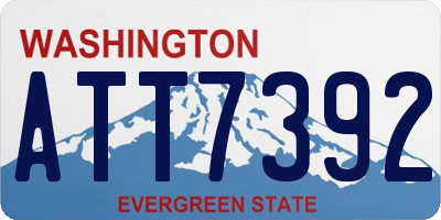 WA license plate ATT7392
