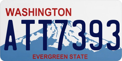 WA license plate ATT7393