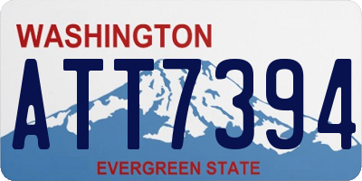WA license plate ATT7394
