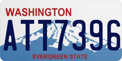 WA license plate ATT7396