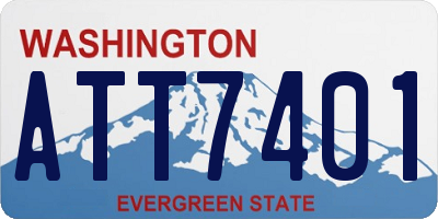WA license plate ATT7401