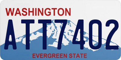 WA license plate ATT7402