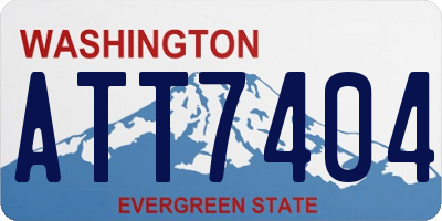 WA license plate ATT7404