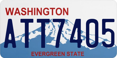 WA license plate ATT7405