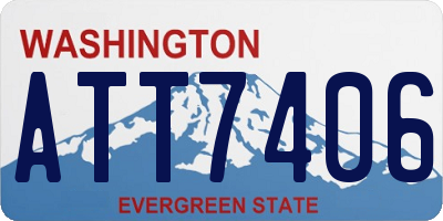 WA license plate ATT7406