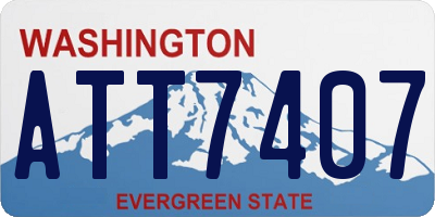 WA license plate ATT7407