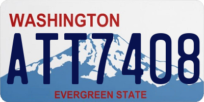 WA license plate ATT7408