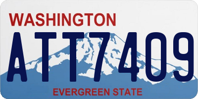 WA license plate ATT7409