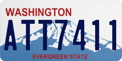 WA license plate ATT7411
