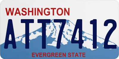 WA license plate ATT7412