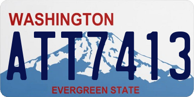 WA license plate ATT7413
