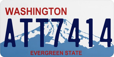 WA license plate ATT7414