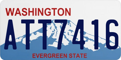 WA license plate ATT7416