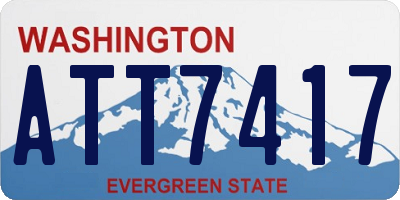 WA license plate ATT7417