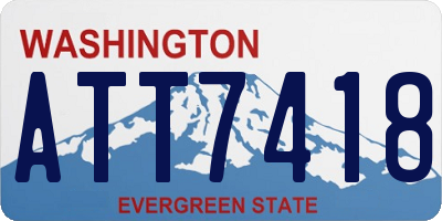 WA license plate ATT7418