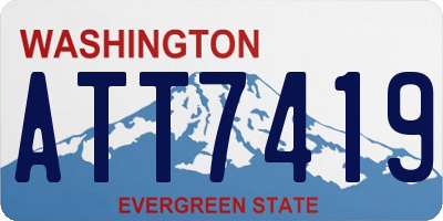 WA license plate ATT7419
