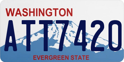 WA license plate ATT7420