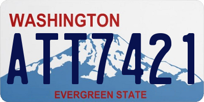 WA license plate ATT7421
